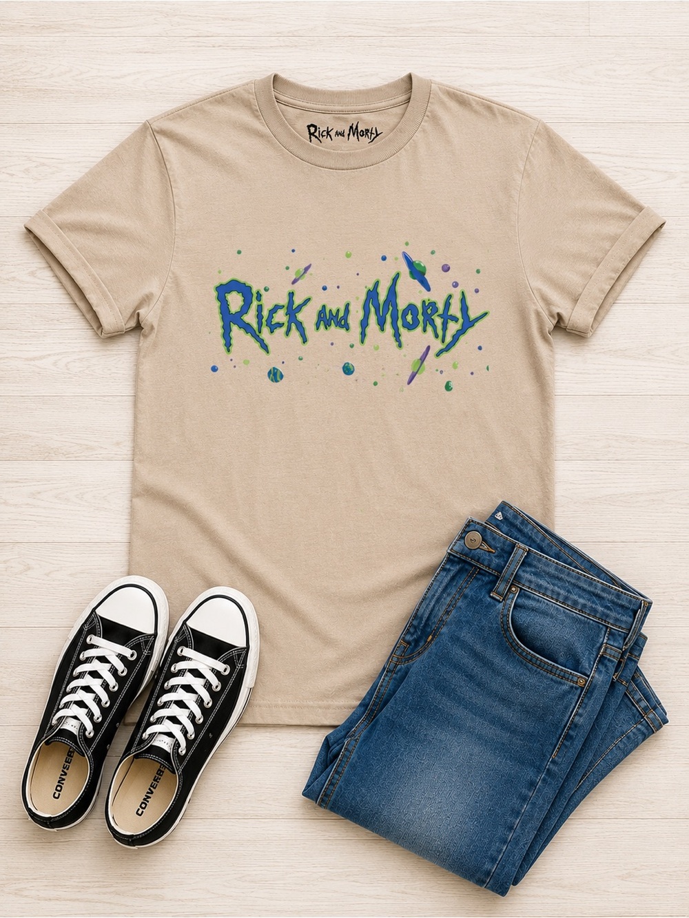 Rick and Morty Kids' Short Sleeve Tee in Beige